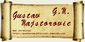 Gustav Majstorović vizit kartica